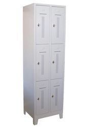 Lockerkast 6-deurs 195 x 60 x 50cm Grijs 2
